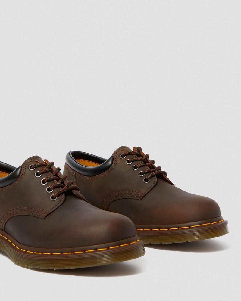 Dr Martin Martens 8053 Crazy Horse Leather Casual Shoes (Crazy Horse) Boots Dark Brown | RQ83-Q7PL