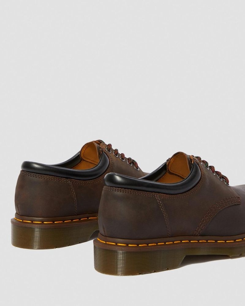 Dr Martin Martens 8053 Crazy Horse Leather Casual Shoes (Crazy Horse) Boots Dark Brown | RQ83-Q7PL