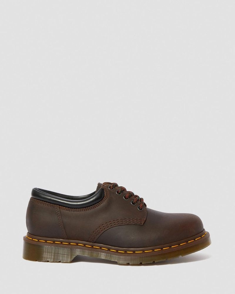 Dr Martin Martens 8053 Crazy Horse Leather Casual Shoes (Crazy Horse) Boots Dark Brown | RQ83-Q7PL