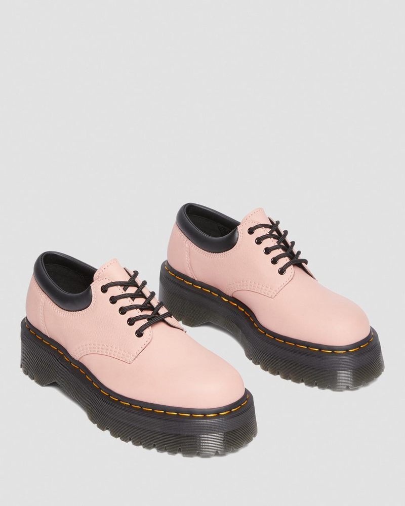 Dr Martin Martens 8053 Pisa Leather Platform Casual Shoes (Pisa) Platforms Shoes Peach Beige | ME34-O0GE