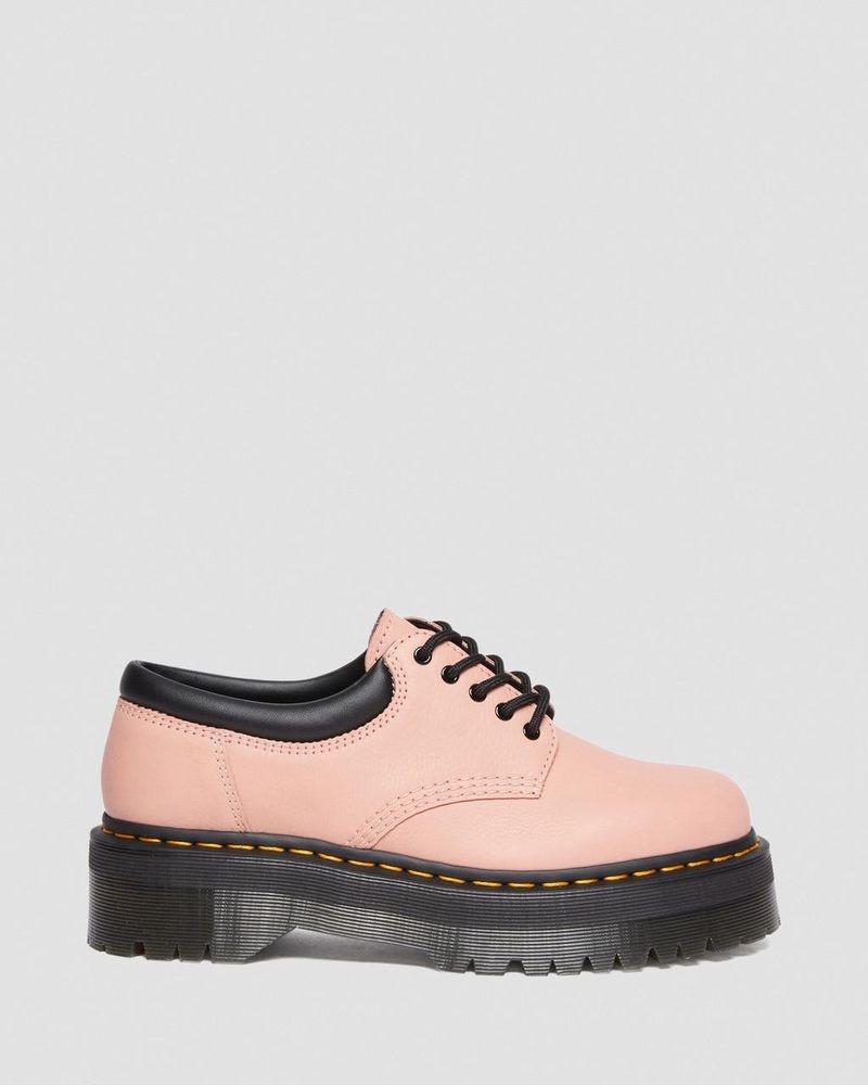 Dr Martin Martens 8053 Pisa Leather Platform Casual Shoes (Pisa) Platforms Shoes Peach Beige | ME34-O0GE