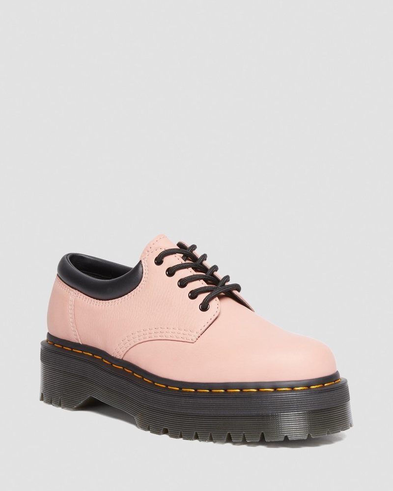 Dr Martin Martens 8053 Pisa Leather Platform Casual Shoes (Pisa) Platforms Shoes Peach Beige | ME34-O0GE