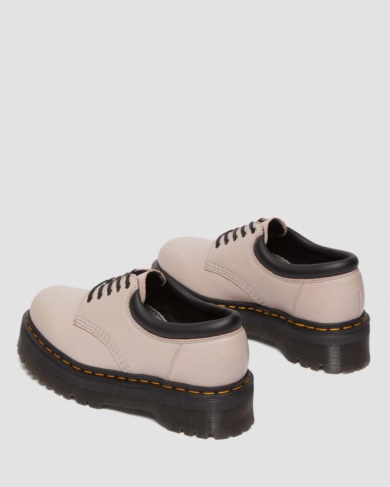 Dr Martin Martens 8053 Pisa Leather Platform Casual Shoes (Pisa) Platforms Shoes Vintage Taupe | IA78-D1SJ