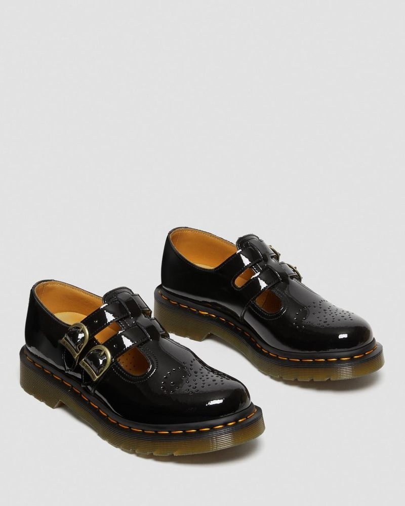 Dr Martin Martens 8065 Patent Leather Mary Jane Shoes (Patent Leather) Shoes Black | UZ14-N5FY