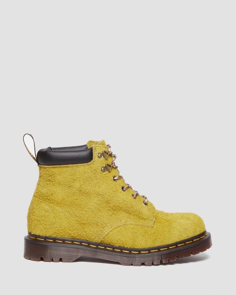 Dr Martin Martens 939 Ben Suede Padded Collar Lace Up Boots (Long Napped Suede) Boots Moss Green | CH52-A4LO