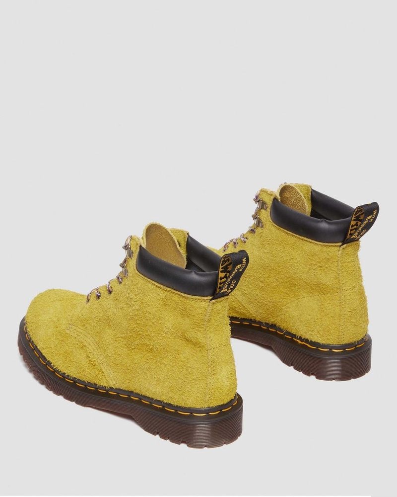 Dr Martin Martens 939 Ben Suede Padded Collar Lace Up Boots (Long Napped Suede) Boots Moss Green | LX59-E2RK