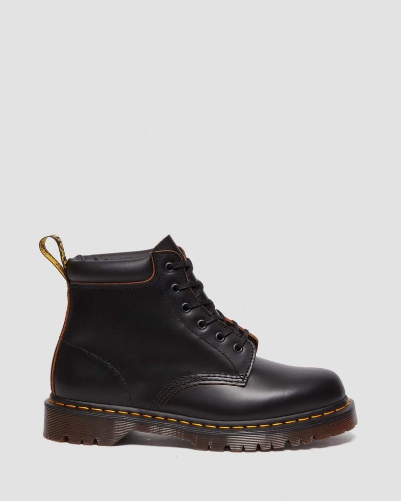 Dr Martin Martens 939 Vintage Smooth Leather Lace Up Boots (Vintage Smooth) Boots Black | RT77-T2TS