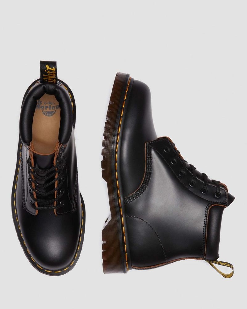 Dr Martin Martens 939 Vintage Smooth Leather Lace Up Boots (Vintage Smooth) Boots Black | RT77-T2TS