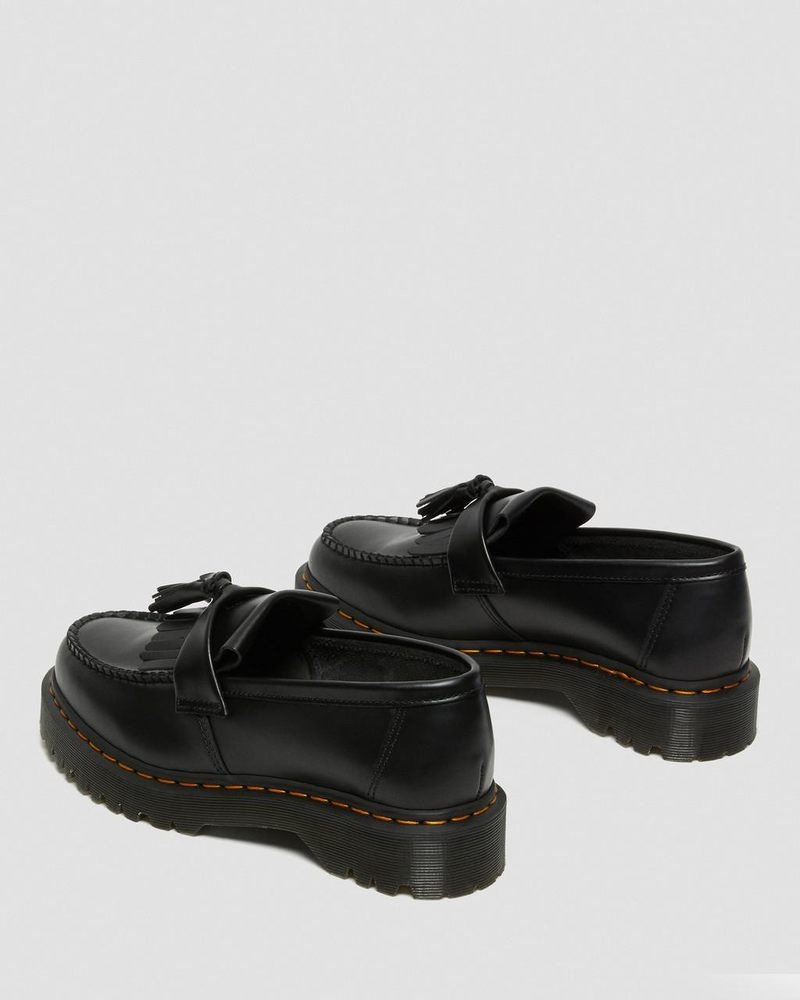 Dr Martin Martens Adrian Bex Smooth Leather Tassel Loafers (Smooth Leather) Platforms Shoes Black | PF51-T9IL