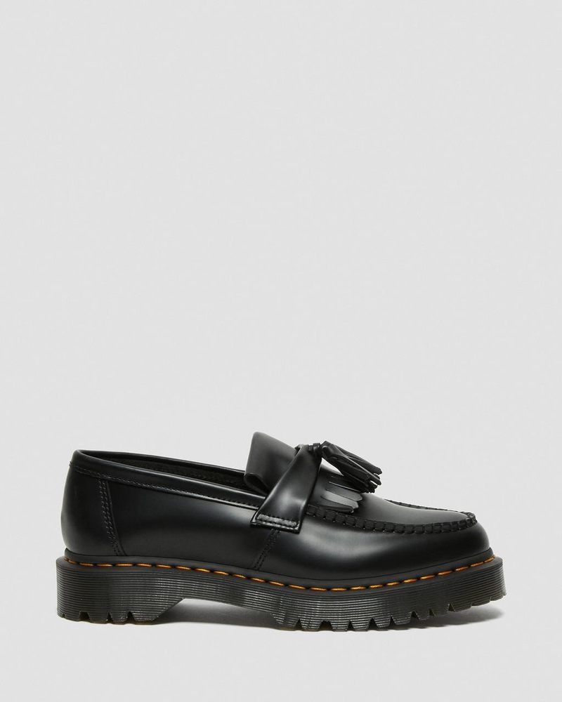 Dr Martin Martens Adrian Bex Smooth Leather Tassel Loafers (Smooth Leather) Platforms Shoes Black | PF51-T9IL