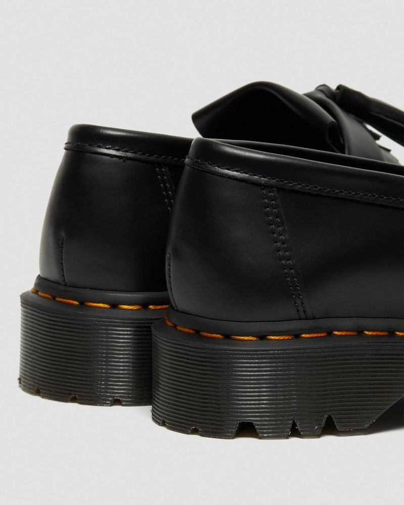 Dr Martin Martens Adrian Bex Smooth Leather Tassel Loafers (Smooth Leather) Platforms Shoes Black | PF51-T9IL