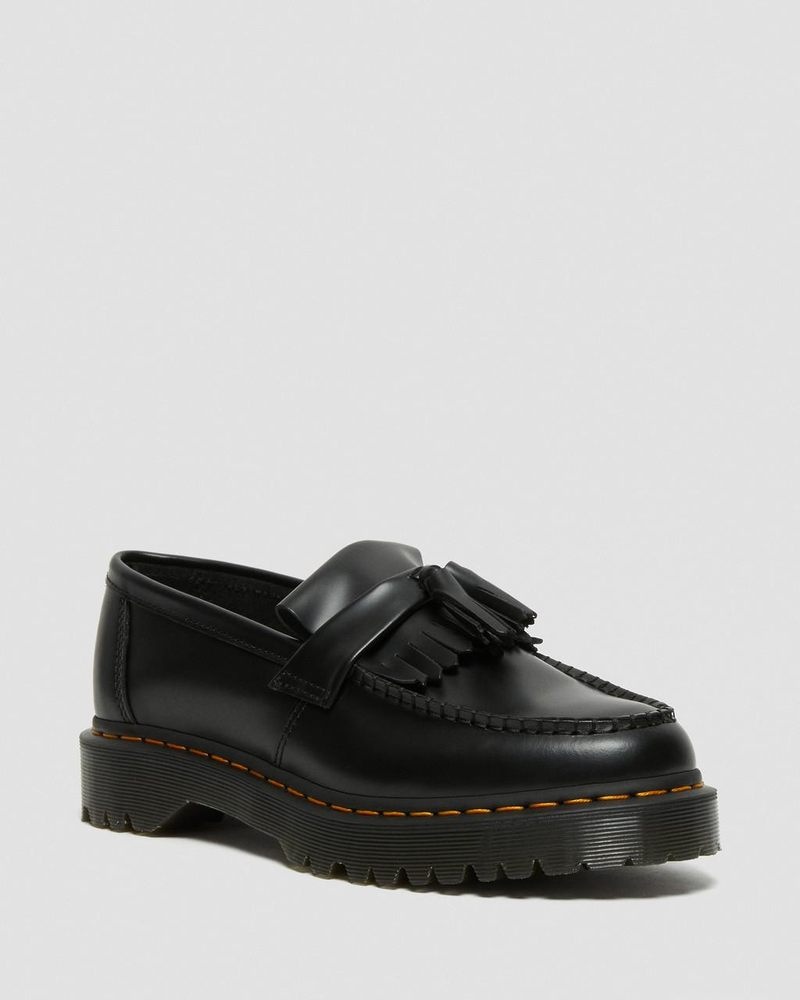 Dr Martin Martens Adrian Bex Smooth Leather Tassel Loafers (Smooth Leather) Platforms Shoes Black | PF51-T9IL