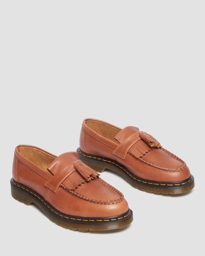 Dr Martin Martens Adrian Carrara Leather Tassel Loafers (Carrara) Shoes Saddle Tan | JJ56-U6UK