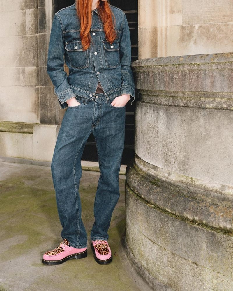 Dr Martin Martens Adrian Hair-On Leopard Snaffle Loafers (Hair On+Desert Oasis Suede) Shoes Fondant Pink / Leopard | HG07-M4XW