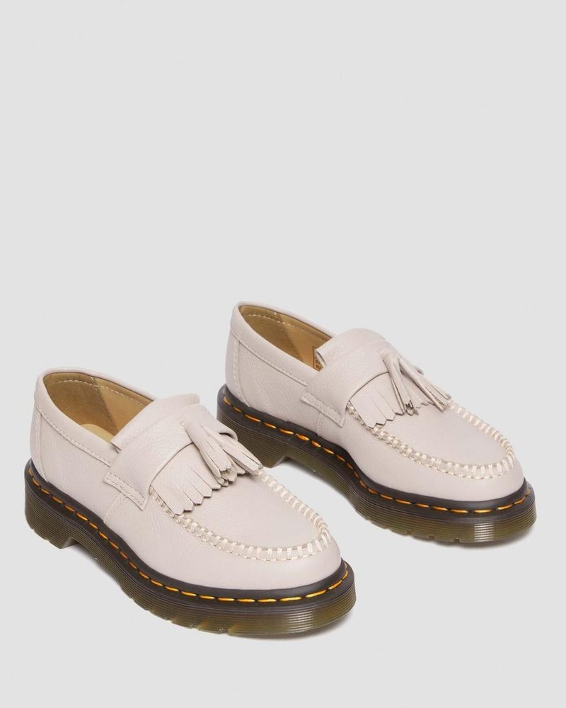 Dr Martin Martens Adrian - Virginia Leather Tassel Loafers (Virginia) Shoes Vintage Taupe | PP14-F2NM