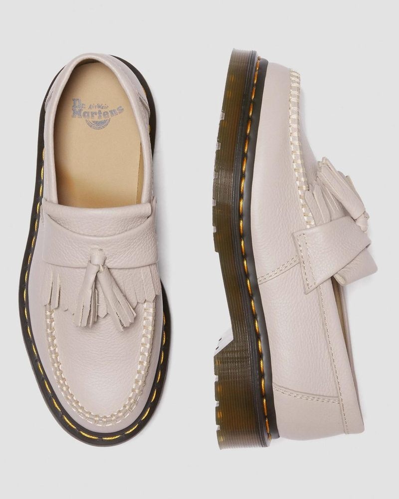 Dr Martin Martens Adrian - Virginia Leather Tassel Loafers (Virginia) Shoes Vintage Taupe | PP14-F2NM