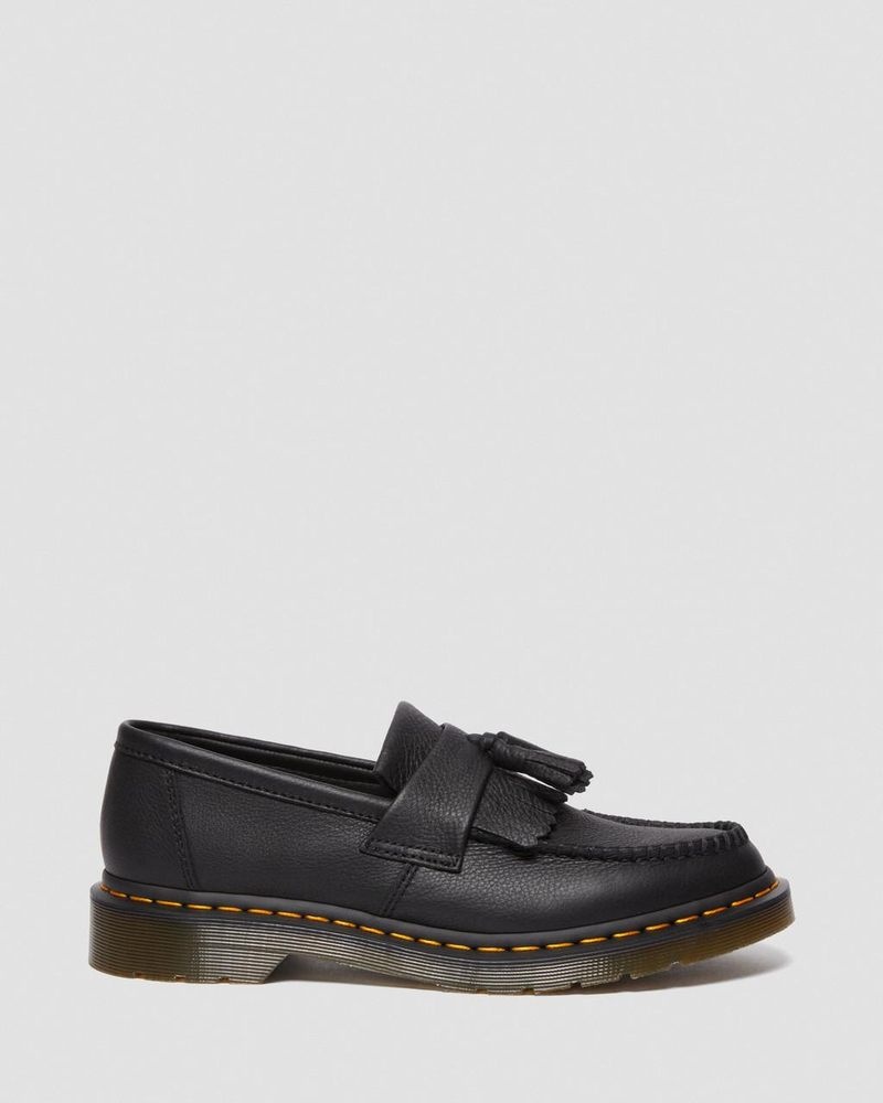 Dr Martin Martens Adrian - Virginia Leather Tassel Loafers (Virginia) Shoes Black | NQ14-H1XL