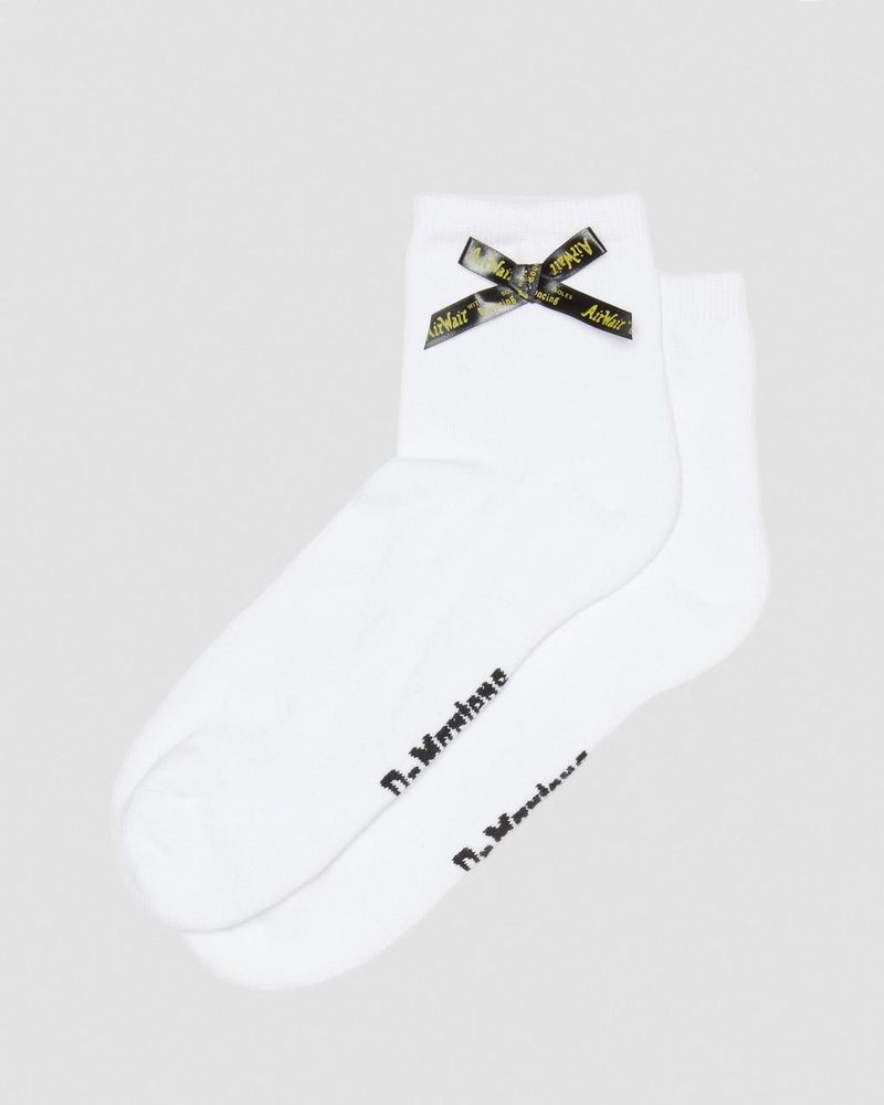 Dr Martin Martens Ankle Bow Organic Cotton Blend Socks (Cotton Blend) Socks White | PH84-G2VG