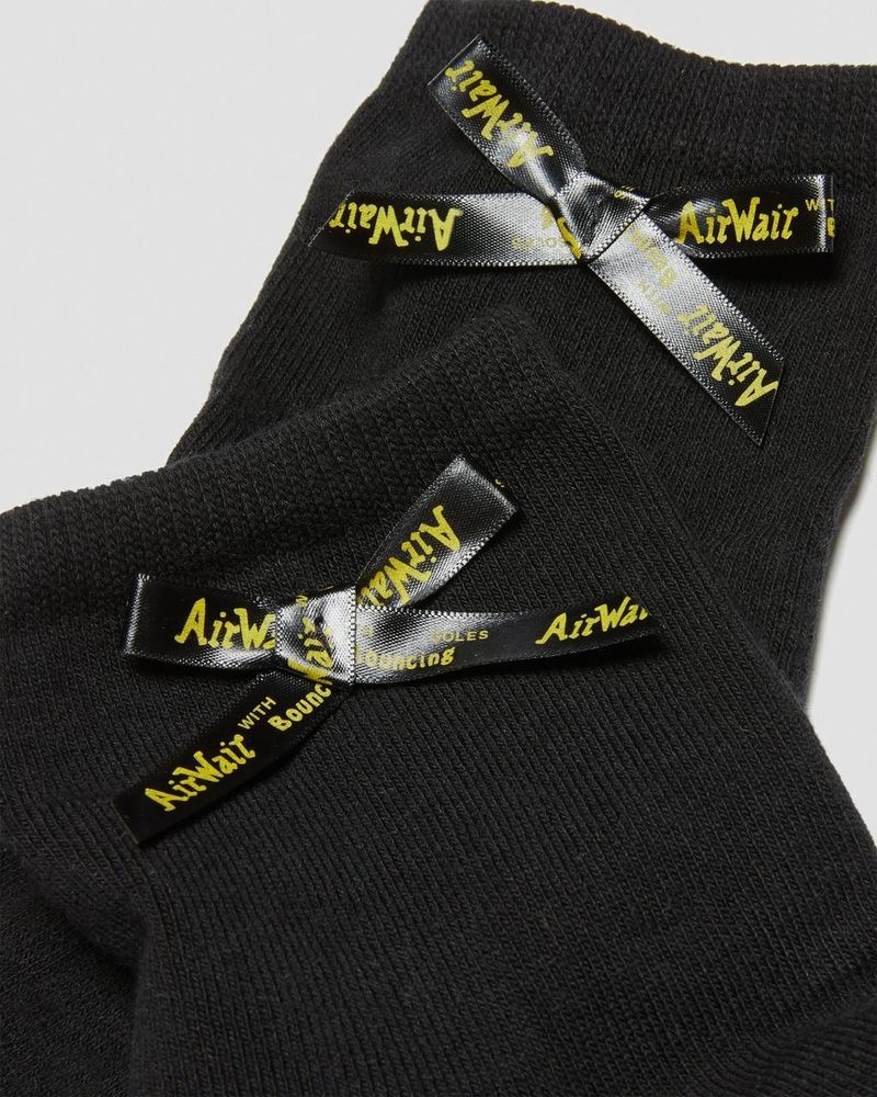 Dr Martin Martens Ankle Bow Organic Cotton Blend Socks (Cotton Blend) Socks Black | YN71-U3YY