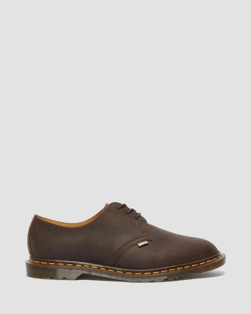 Dr Martin Martens Archie II JJJJound Crazy Horse Leather Lace Up Shoes (Crazy Horse) Shoes Dark Brown | DI72-O9CS