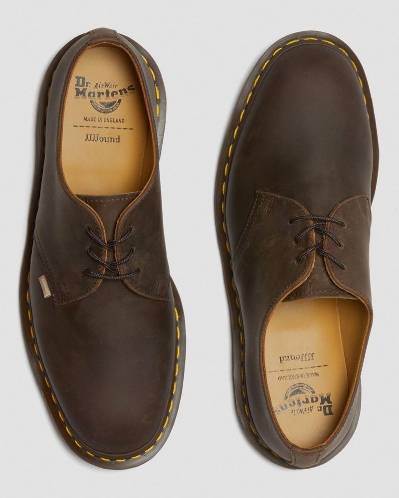 Dr Martin Martens Archie II JJJJound Crazy Horse Leather Lace Up Shoes (Crazy Horse) Shoes Dark Brown | DI72-O9CS