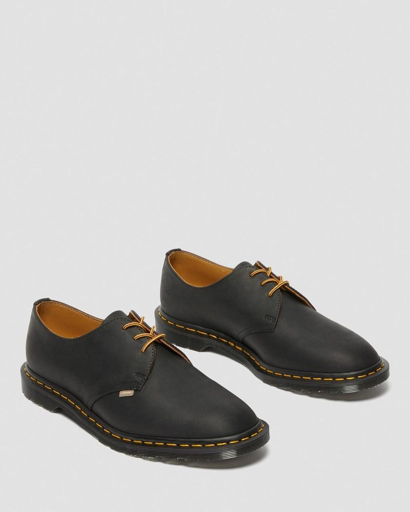 Dr Martin Martens Archie II JJJJound Wyoming Leather Lace Up Shoes (Wyoming) Shoes Black | PX12-O2BQ