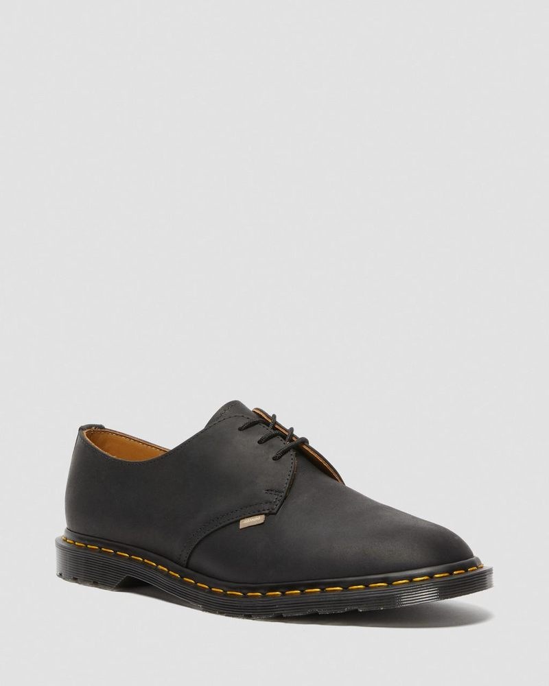 Dr Martin Martens Archie II JJJJound Wyoming Leather Lace Up Shoes (Wyoming) Shoes Black | WJ72-B5KW