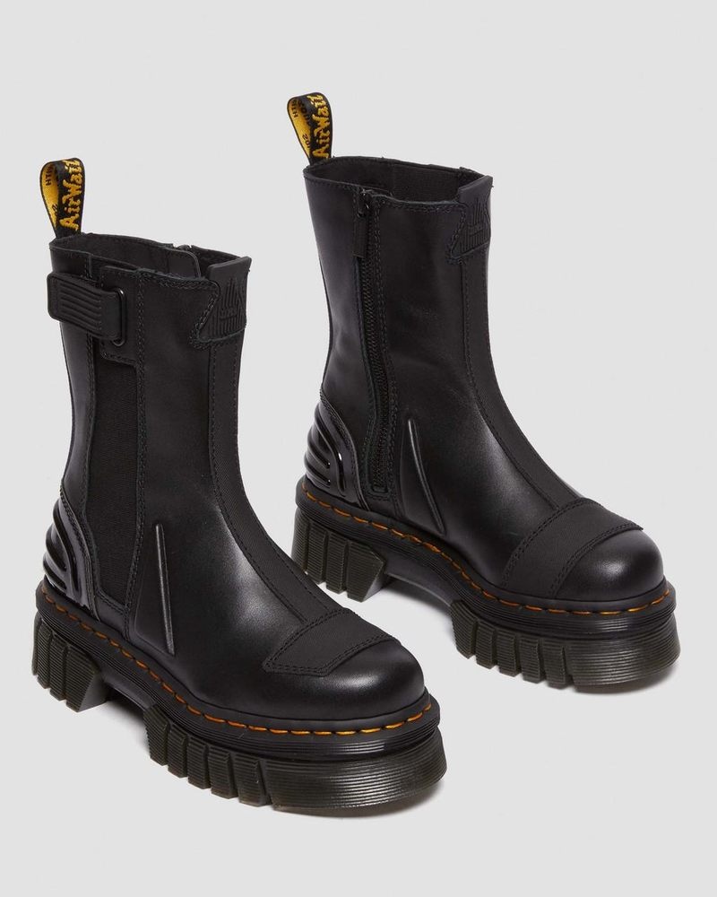 Dr Martin Martens Audrick Alternative Leather Chelsea Hi Platform Boots Platforms Boots Black | MH15-N9TW