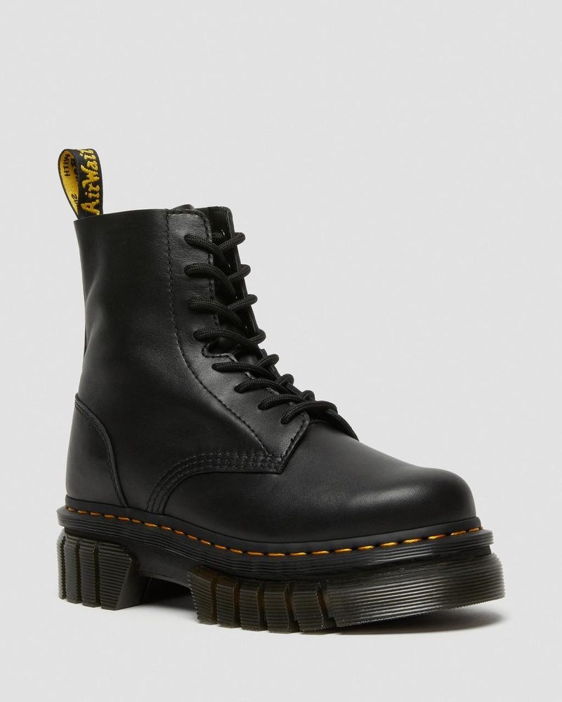 Dr Martin Martens Audrick Nappa Leather Platform Ankle Boots (Nappa Lux) Platforms Boots Black | PD32-G7FO