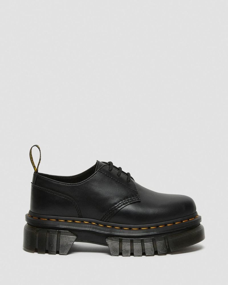 Dr Martin Martens Audrick Nappa Leather Platform Shoes (Nappa Lux) Platforms Black | HF13-G5KI