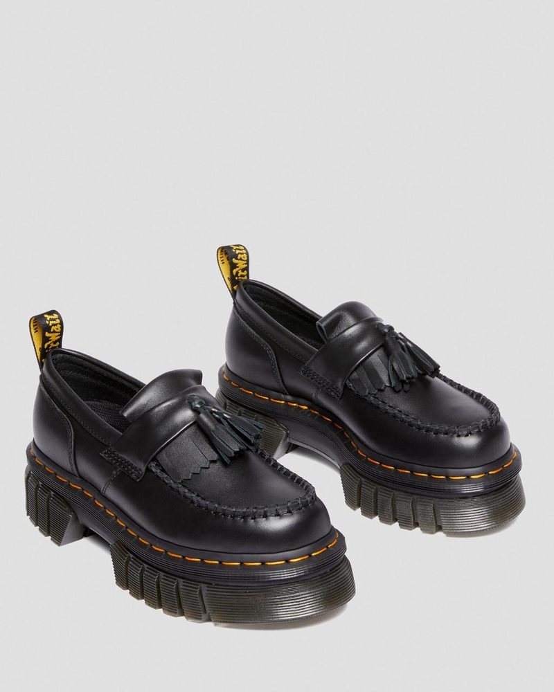 Dr Martin Martens Audrick Nappa Lux Platform Loafers (Nappa Lux) Platforms Black | QW13-U6KL