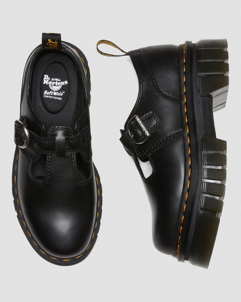 Dr Martin Martens Audrick Nappa Lux Platform Mary Jane Shoes (Nappa Lux) Platforms Shoes Black | HY72-L5YV