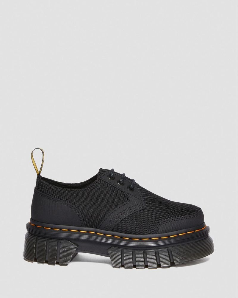 Dr Martin Martens Audrick Poly & Leather Platform Shoes (Ajax+Extra Tough 50/50) Platforms Black | KS40-G0VD