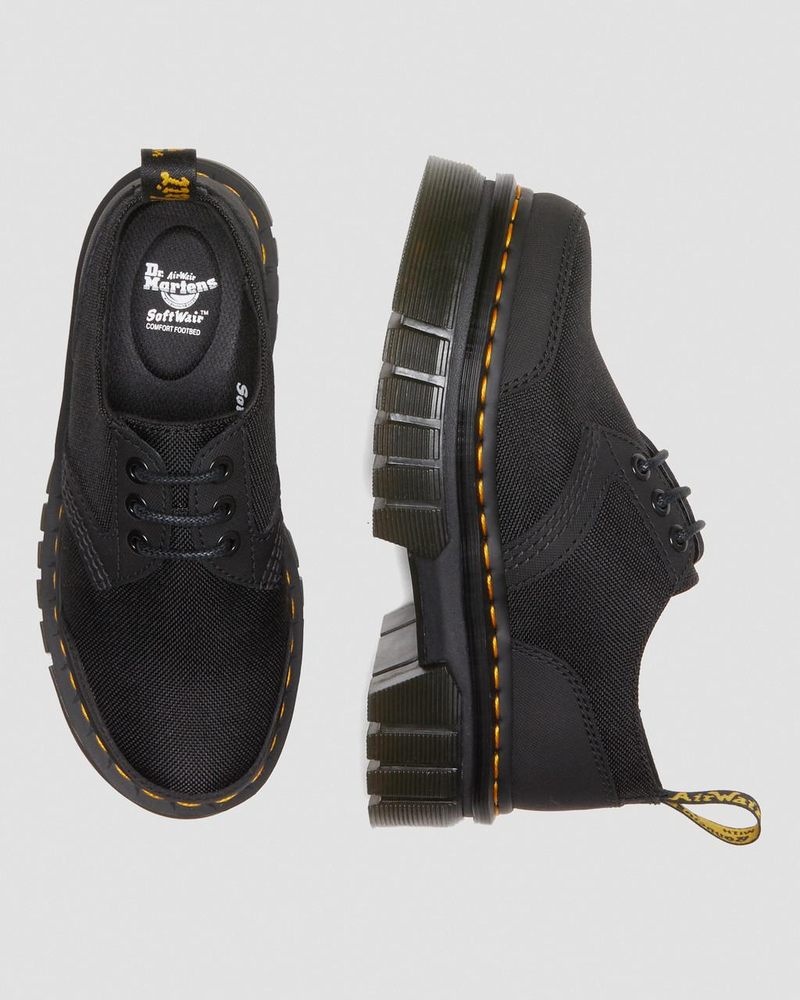 Dr Martin Martens Audrick Poly & Leather Platform Shoes (Ajax+Extra Tough 50/50) Platforms Black | KS40-G0VD