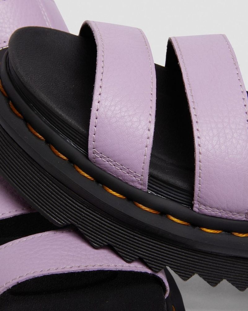 Dr Martin Martens Blaire - Pisa Leather Strap Sandals (Pisa) Platforms Sandals Lilac | ZW28-W6MB