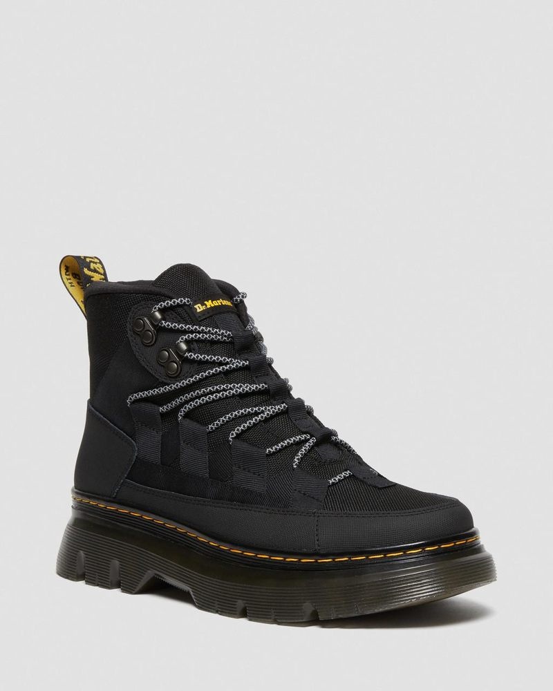 Dr Martin Martens Boury Leather Casual Boots (Ajax+Extra Tough 50/50) Boots Black | WA36-F6PR