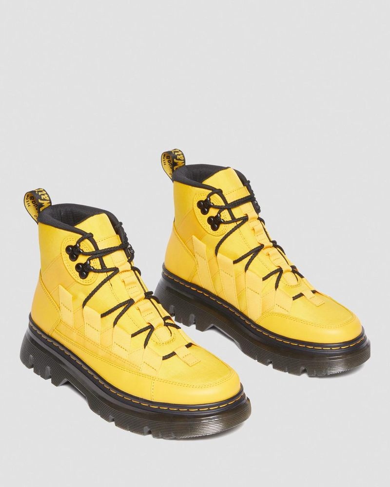 Dr Martin Martens Boury Nylon & Leather Casual Boots (Cyclone Nylon+Lapstone) Boots Yellow | HT40-M3OM