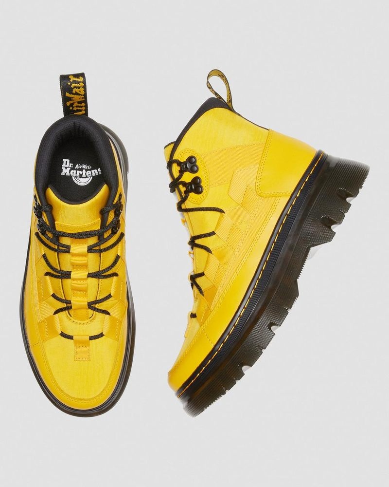 Dr Martin Martens Boury Nylon & Leather Casual Boots (Cyclone Nylon+Lapstone) Boots Yellow | HT40-M3OM