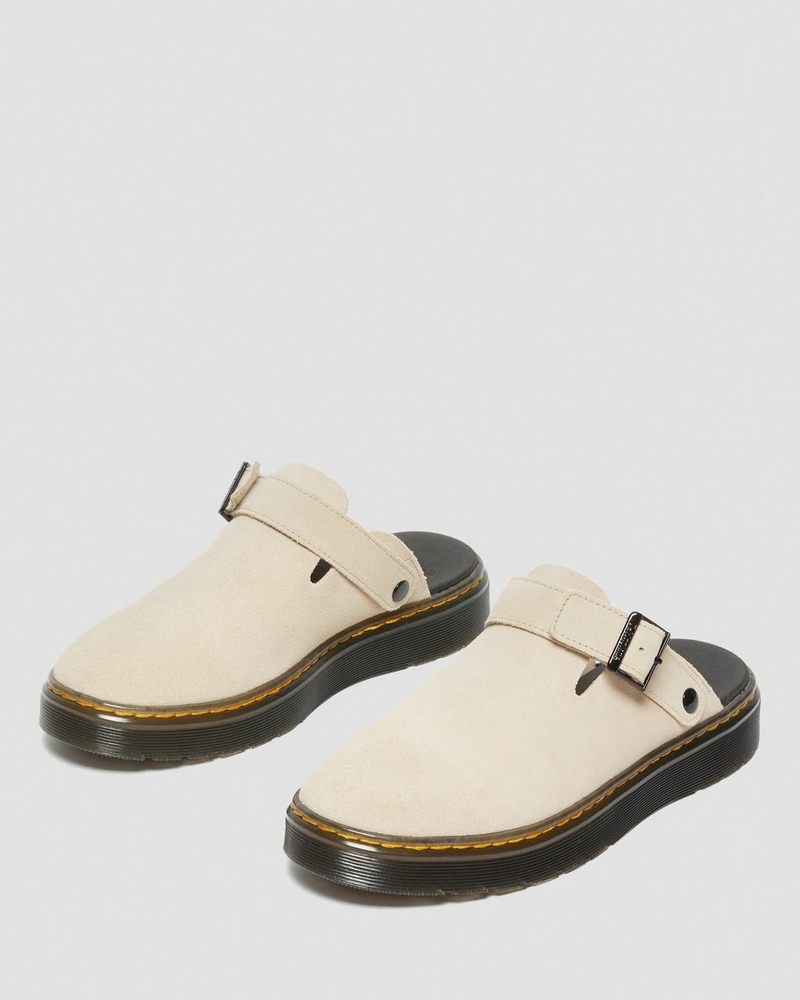 Dr Martin Martens Carlson Suede Casual Slingback Mules (E.H.Suede) Sandals Sand | TX10-R1IE