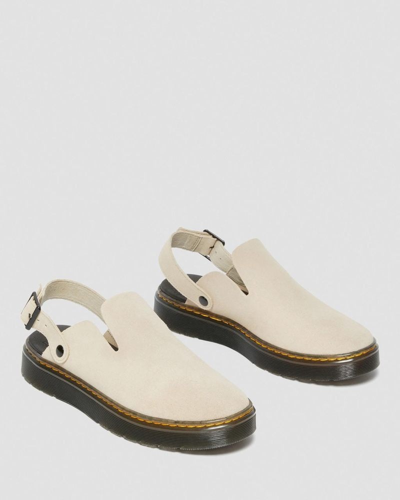 Dr Martin Martens Carlson Suede Casual Slingback Mules (E.H.Suede) Sandals Sand | TX10-R1IE