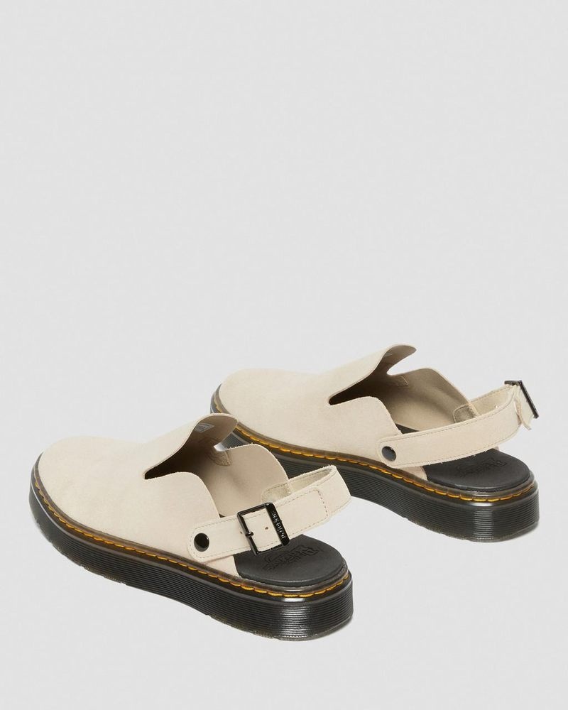 Dr Martin Martens Carlson Suede Casual Slingback Mules (E.H.Suede) Sandals Sand | TX10-R1IE