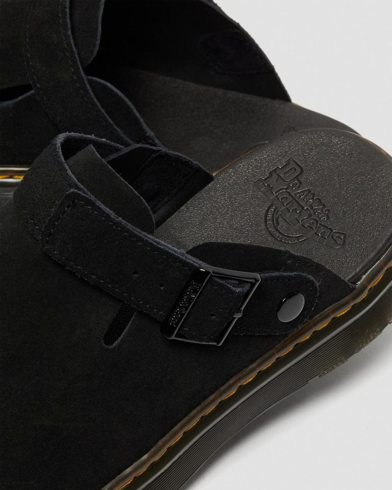 Dr Martin Martens Carlson Suede Casual Slingback Mules (E.H.Suede) Sandals Black | SI23-O8DY