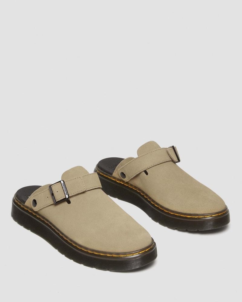 Dr Martin Martens Carlson Suede Casual Slingback Mules (E.H.Suede) Sandals Savannah Tan | EO67-M4OC