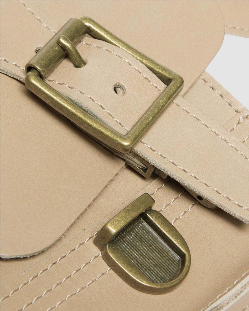 Dr Martin Martens Carrara Leather Vertical Crossbody Bag (Carrara) Bags & Backpacks Beige | YC54-T8UU