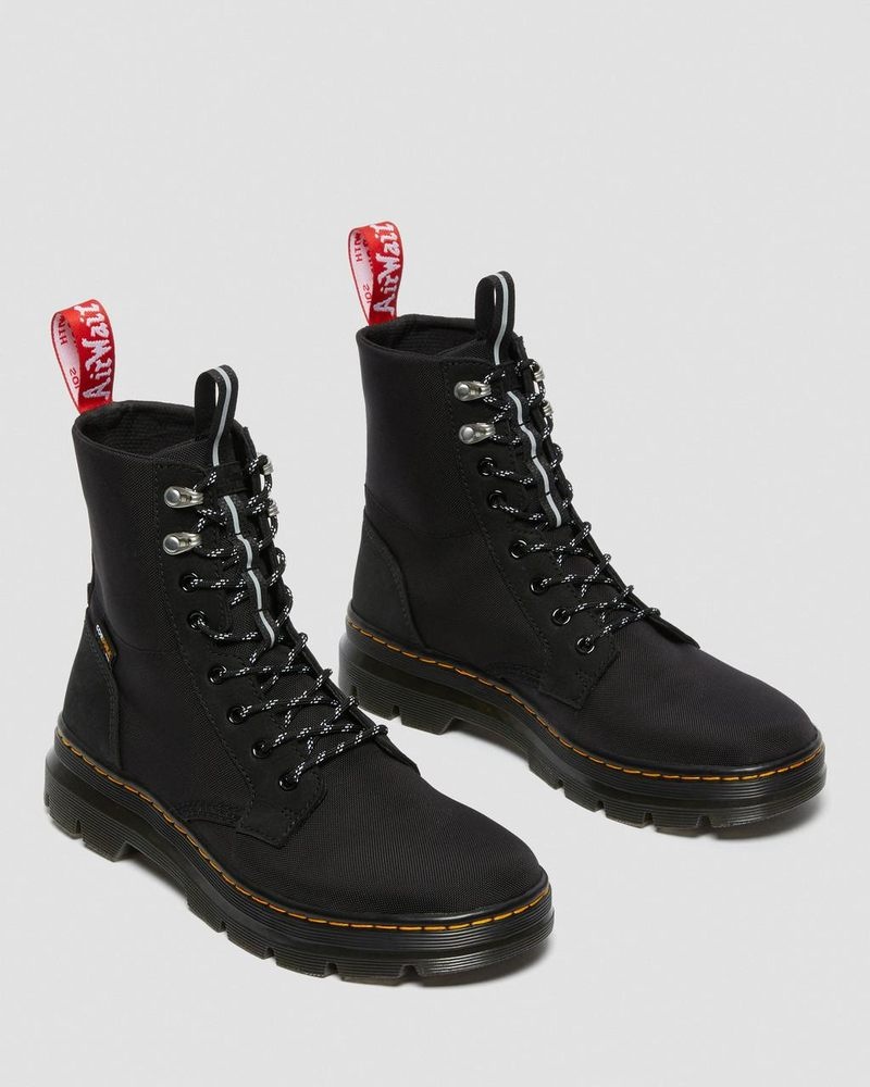 Dr Martin Martens Combs II Herschel Casual Boots (Slippery Wp+Cordura Ballistic Nylon) Boots Black | YG92-M6TW