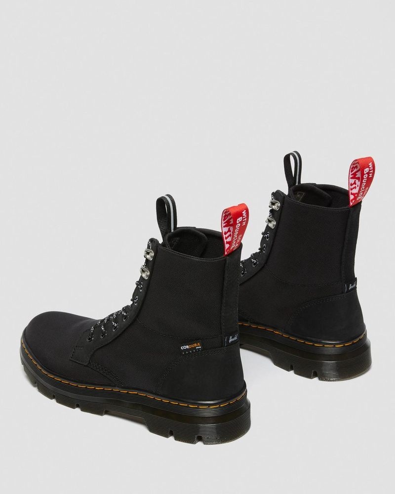 Dr Martin Martens Combs II Herschel Casual Boots (Slippery Wp+Cordura Ballistic Nylon) Boots Black | YG92-M6TW