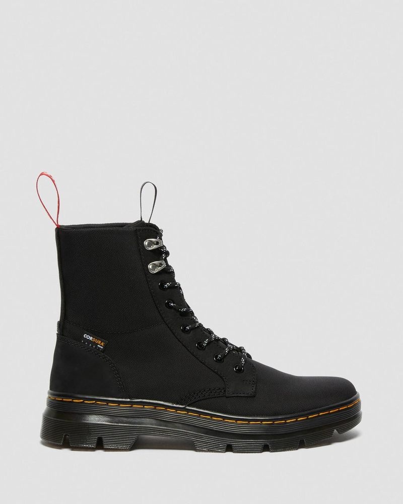 Dr Martin Martens Combs II Herschel Casual Boots (Slippery Wp+Cordura Ballistic Nylon) Boots Black | YG92-M6TW