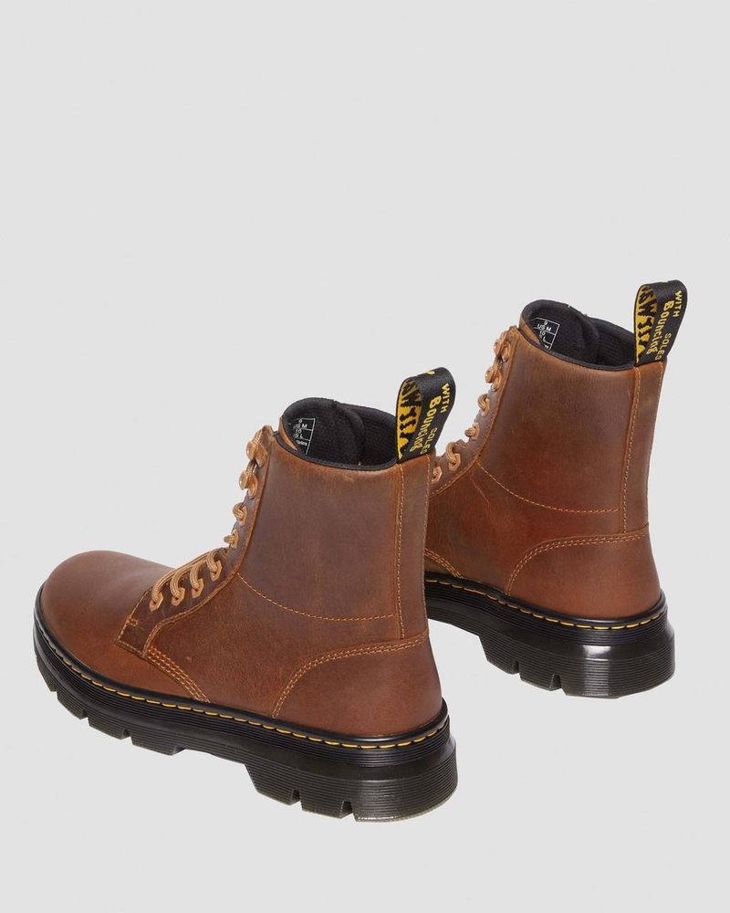 Dr Martin Martens Combs Pull Up Leather Casual Boots (Archive Pull Up) Shoes Warm Tan | FT46-K6LB