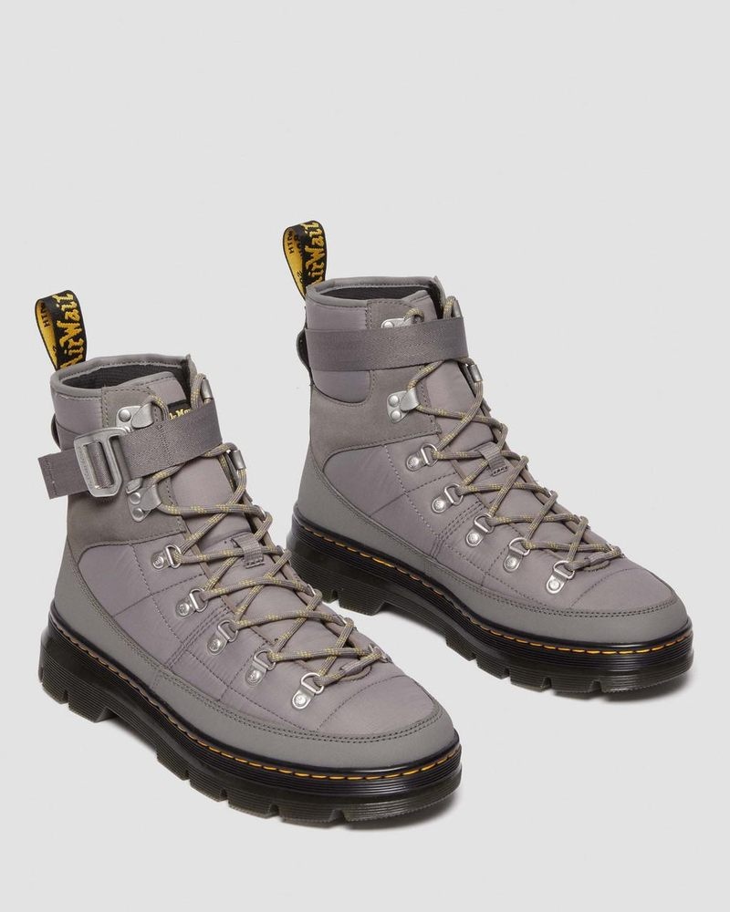 Dr Martin Martens Combs Tech Quilted Casual Boots Boots Nickel Grey | ER82-B7QM