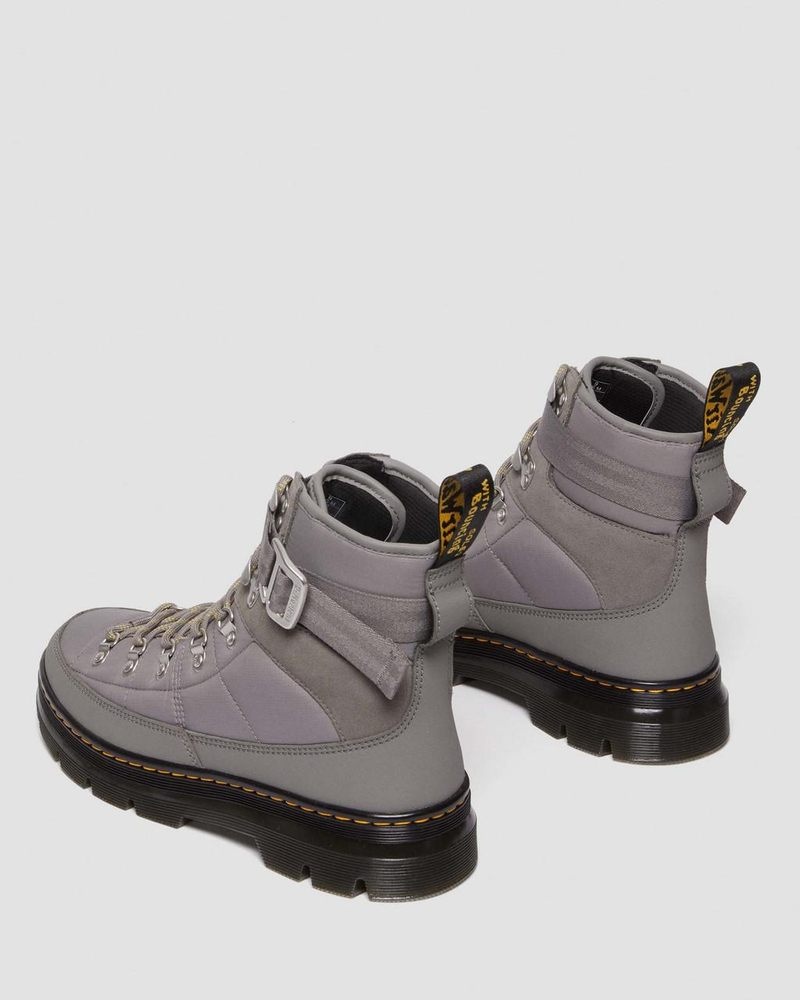 Dr Martin Martens Combs Tech Quilted Casual Boots Boots Nickel Grey | RZ38-M1HG